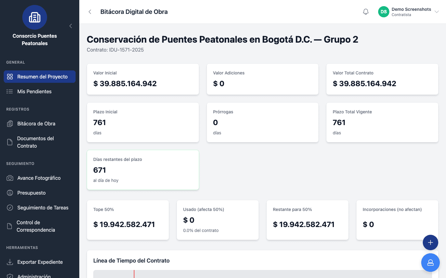 Bitácora Digital — resumen de proyecto en producción